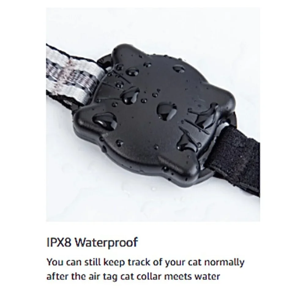 Waterproof Air Tag Cat Collar with BELLS * NWT